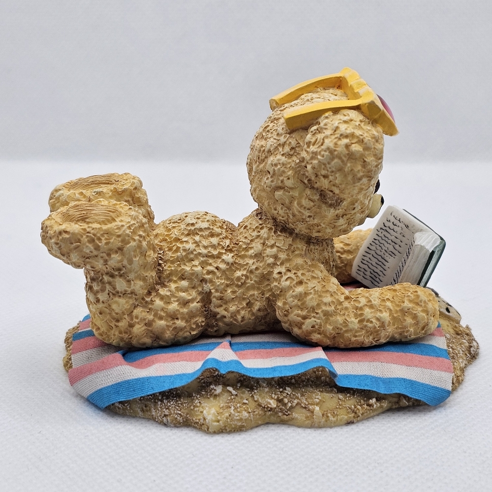 Hamilton Collection Snuggle Bear Sand Beach Sun Figurine 2001 Tanning Book Sea - Picture 5 of 5
